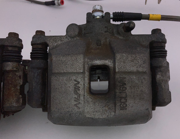 2000-2009 Honda S2000 OEM Front Brake Calipers w/ Stainless Hoses / Pair  / 115K HS007