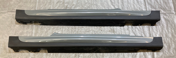 2016-2022 Mini Cooper F56 2DR Hatchback / F57 Convertible JCW Side Skirts Rocker Panels / Pair / Moonwalk Grey Metallic  R3013