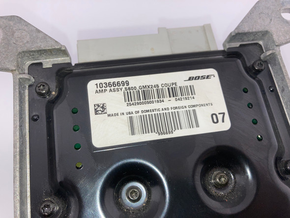 2005-2006 Chevrolet Corvette C6 Bose Audio 7 Channel Amplifier / 10366699 /   C6020