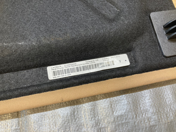 2015-2020 Porsche Macan OEM Rear Tonneau Cargo Cover Storage Tray / Luxor Beige /   PM006