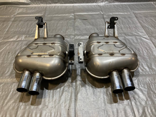 2006-2008 E85 E86 BMW Z4 M 3.2l OEM Exhaust Mufflers w/ Tips / Pair / OEM / 57K Z4061