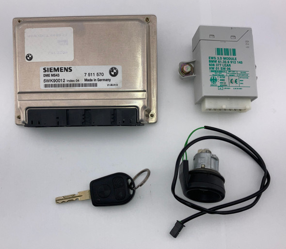2001-2002 BMW Z3 Roadster 2.5i ECU Kit Ignition Switch EWS w/ Key / 7511570 /   Z3037