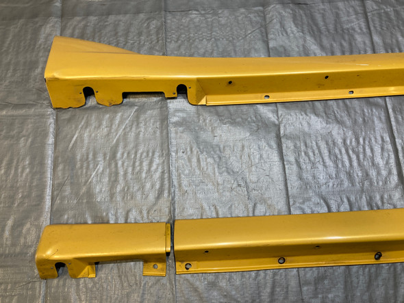1999-2005 Mazda Miata OEM Small Tupperware Side Skirts & Mud Flaps / Blazing Yellow  NB259