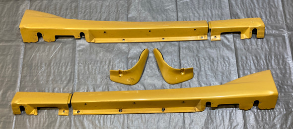 1999-2005 Mazda Miata OEM Small Tupperware Side Skirts & Mud Flaps / Blazing Yellow  NB259