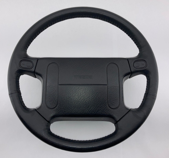 1990-1997 Mazda Miata Black Leather Steering Wheel w/ Airbag /   NA110