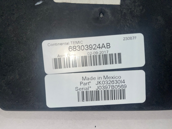 2017 Jeep Wrangler JK TIPM Engine Bay Fuse Relay Box / 68303924AB /   JK016