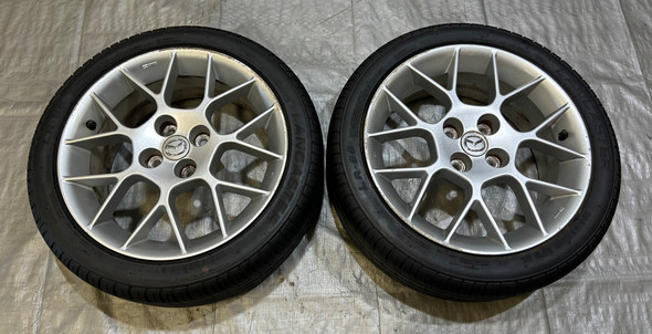 2002 Mazda Miata Special Edition 02SE 16" Wheels Rims w/ Tires / Pair / NB259