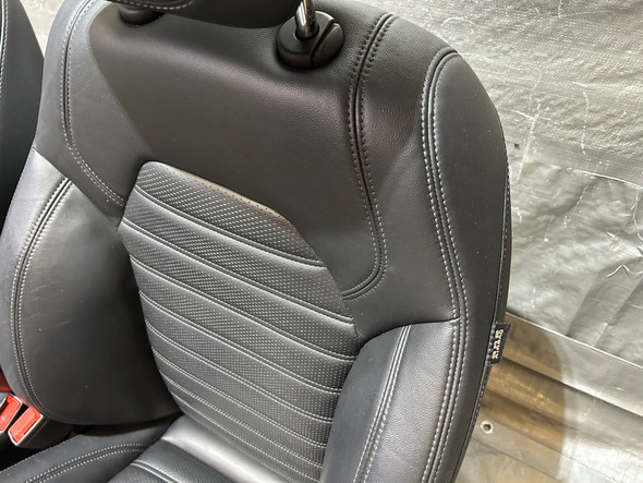 2017-2019 Alfa Romeo Giulia Ti Sport OEM Front Seats / Black Leather / Pair / AG005