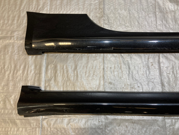 2012-2017 Fiat 500 Abarth OEM Side Skirt Rocker Panels / Pair / Nero Black  F5023