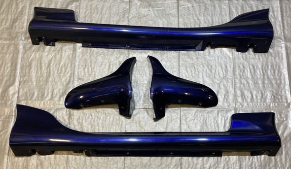 1999-2005 Mazda Miata Large Tupperware Side Skirts & Mud Flaps / Strato Blue Mica  NB261