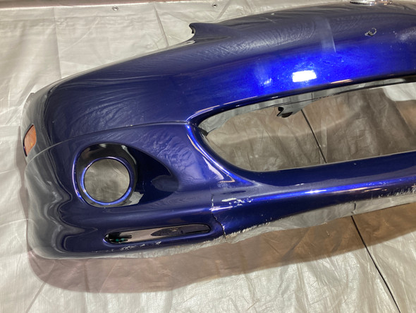 2001-2005 Mazda Miata Front Bumper Cover w/ Tupperware Lip *DAMAGE* / Strato Blue Mica  NB261
