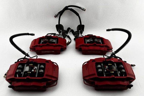 2009-2012 Porsche 987 Boxster S / Cayman S Brembo Brake Calipers / Red / Set of 4 / 103K BC035