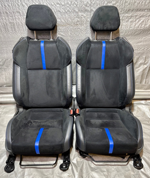 2024-2025 Subaru BRZ tS Black Suede Front Seats w/ Blue Stitching / Pair / Fits 2022-2024 /   FB208
