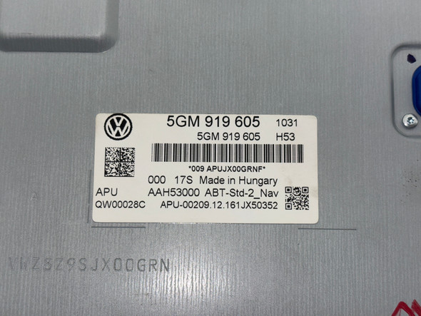 2016-2019 Volkswagen MK7 Golf R GTI Navigation Display Unit / Radio Controls / 5GM919605 /   M7R11