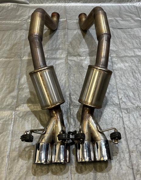 2006-2013 Chevrolet Corvette C6 Z06 Billy Boat Bullet Round Exhaust Mufflers w/ Tips / USED / C6022