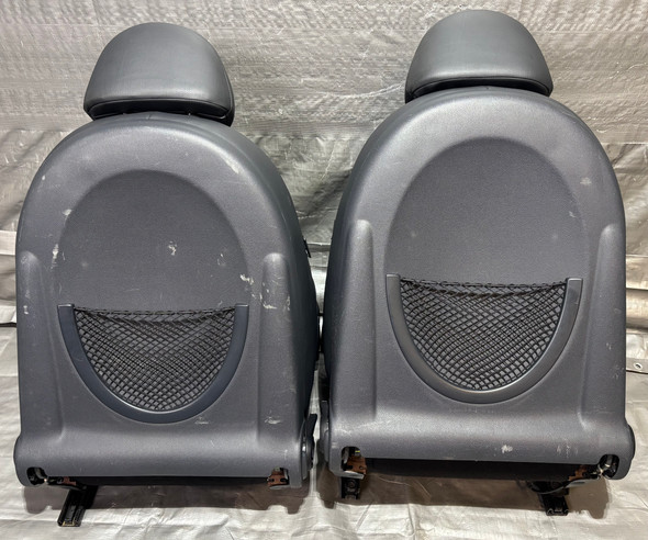 2005-2006 Mini Cooper R53 Hatchback Black Leatherette Front Seats / Pair /   R1032