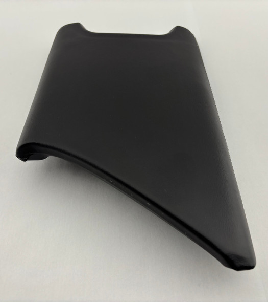 2020-2025 Chevrolet C8 Corvette Lower Center Console Lid / Armrest / Black Leather / White Stitching /   C8002