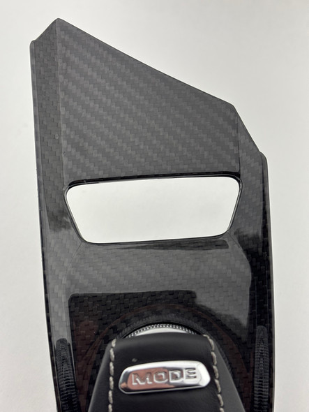 2020-2024 Chevrolet C8 Corvette Stingray Suspension Ride Mode Knob / Black Leather / Carbon Fiber /   C8002