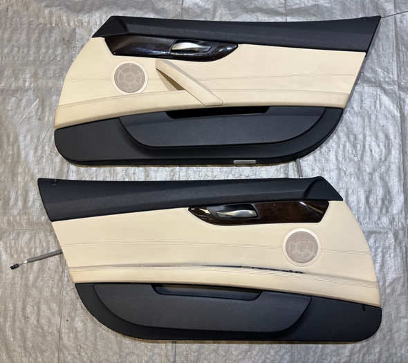 2009-2016 BMW E89 Z4 Interior Door Panels / Canberra Beige Kansas Leather /   Z4908