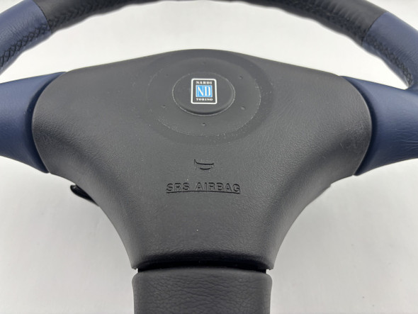 1999 Mazda Miata 10th Anniversary 10AE Blue Leather Steering Wheel w/ Air Bag /   NB269