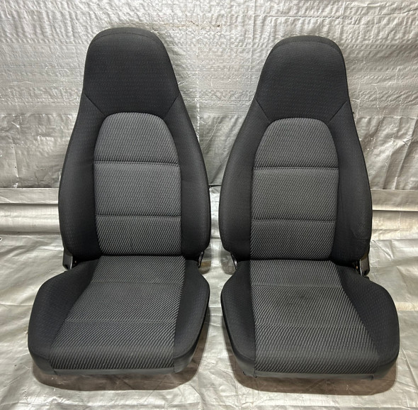 1999-2000 Mazda Miata OEM Black Cloth Seats / Pair / NA111