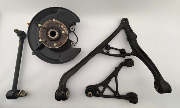 2000-2003 Honda S2000 Passenger Rear Knee Knuckle Hub Assembly w/ Control Arms / 82K HS008