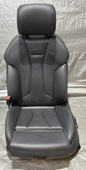 2015-2017 Audi S3 Driver Front Black Leather Seat Assembly /   S3108