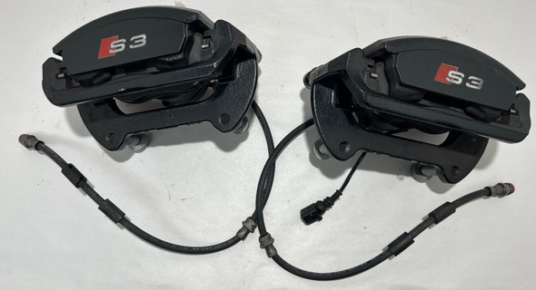 2015-2020 Audi S3 340mm Front Brake Calipers / Pair / Black / 66K S3108