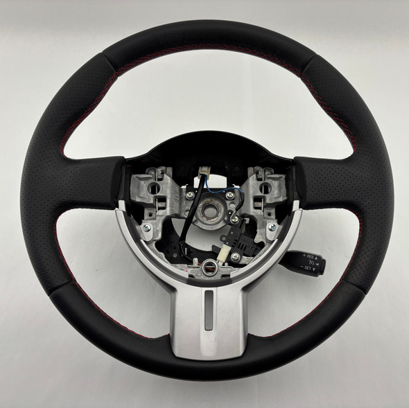 2013-2016 Scion FRS Black Leather Steering Wheel w/ Trim / Manual / Red Stitching /   FB051