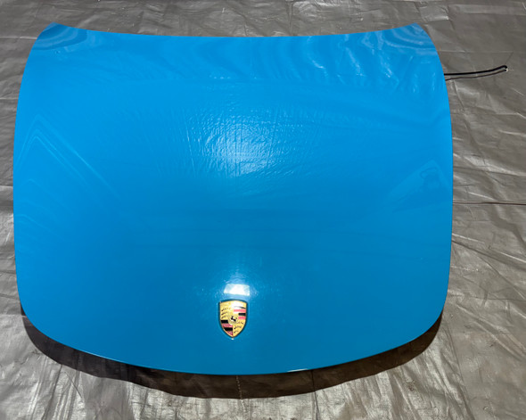 2013-2025 Porsche 981 718 Boxster / Cayman / 2012-2016 991 911 OEM Aluminum Hood Panel / Miami Blue  BC302