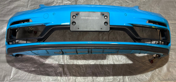 2017-2025 Porsche 718 Boxster Cayman GTS Sport Design Front Bumper Cover w/ Grilles / Miami Blue  BC302