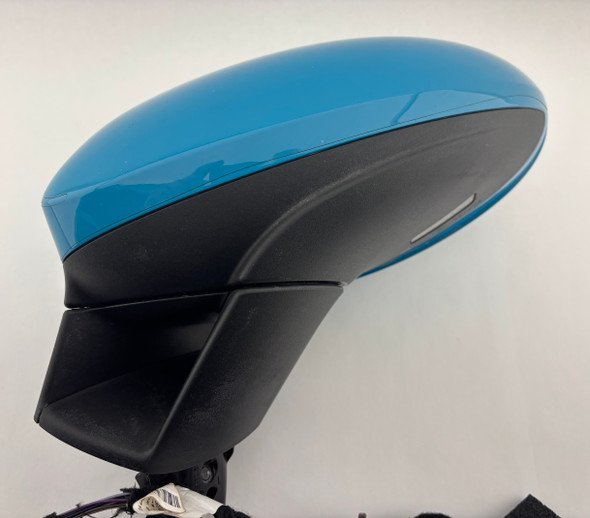 2017-2025 Porsche 718 Boxster Cayman Driver Side Mirror / Auto Dim / Folding / Miami Blue  BC302