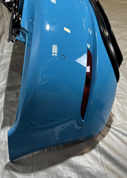 2017-2025 Porsche 718 Boxster Cayman GTS Sport Design Rear Bumper Cover w/ Valance / PDC / Camera / Miami Blue  BC302