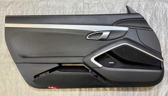 2017-2025 Porsche 718 Boxster Cayman Black Full Leather Interior Door Panels / Bose / Pair /   BC302
