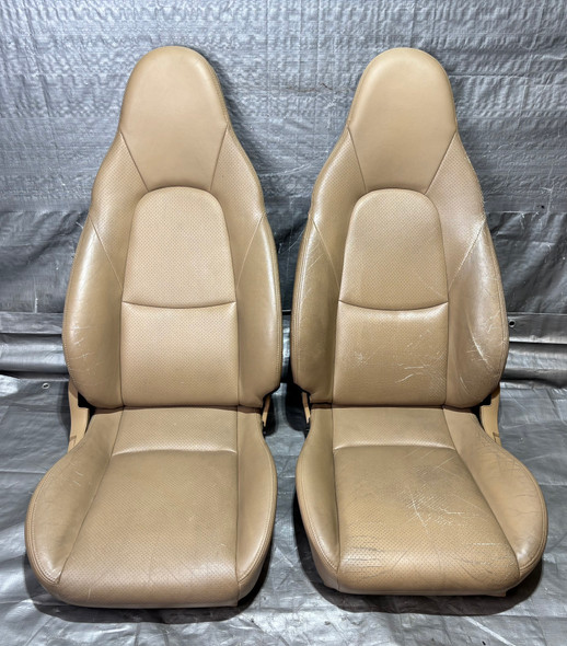 2001-2005 Mazda Miata Tan Leather Seats / Pair  /   NB268