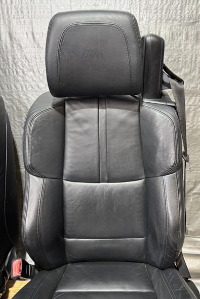 2008-2013 E93 BMW M3 Convertible OEM Front Seats / Black Novillo Leather / Pair  /   E9M06