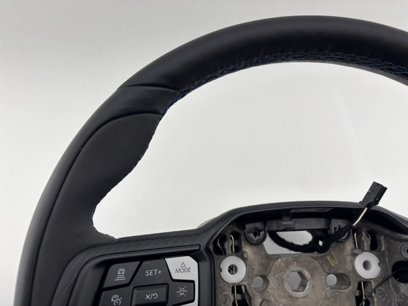 2024-2025 Ford Mustang GT Dark Horse S650 Black Leather Steering Wheel w/ Blue Stitching / Controls / Manual /   FM201