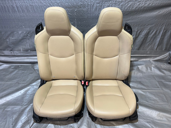 2009-2015 Mazda Mx5 Miata OEM Leather Seats / Dune Beige / Pair / NC106