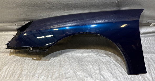 1997-2004 Porsche 986 Boxster / 99-01 996 911 Driver Fender w/ Headlight Bracket / Ocean Blue Metallic  P6019