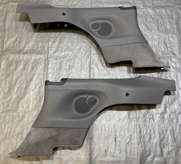1999-2004 Porsche 996 911 Carrera Coupe Graphite Gray Full Leather Rear Interior Quarter Panels / Pair /   P6019