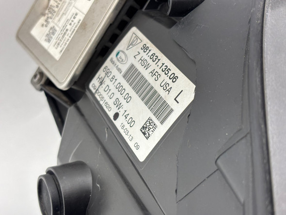 2013-2016 Porsche 981 Boxster Cayman Driver Side Dynamic Bi-Xenon Headlight / PDLS *DAMAGE* /    BC206