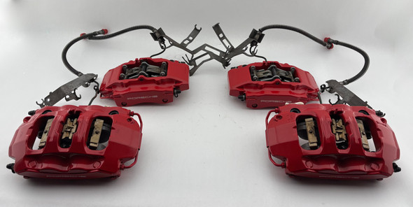 2013-2016 Porsche 981 Boxster S / Cayman S Brembo Brake Calipers / Red / Set of 4 / 53K BC206