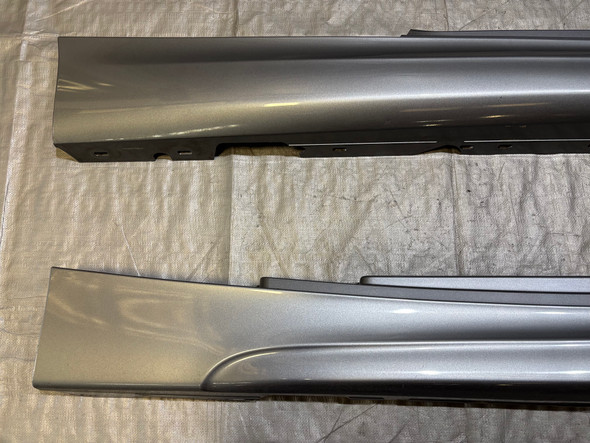 2008-2013 BMW 128i 135i E88 Convertible OEM Side Skirts Rocker Panels / Pair / Space Gray Metallic  B1013