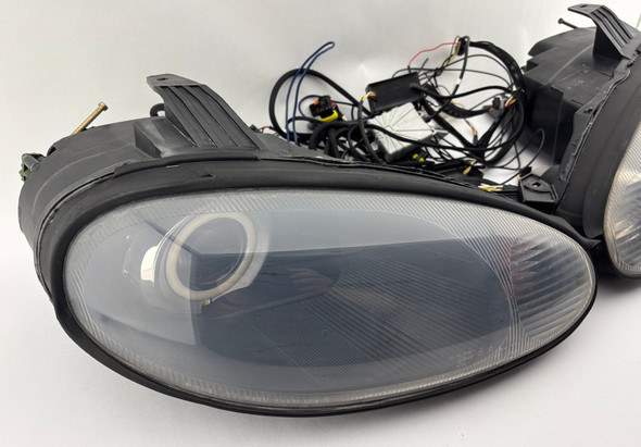 1990-2000 Mazda Miata Modified Headlights w/ LED Halo / Projector Bulbs / Pair /   NB271