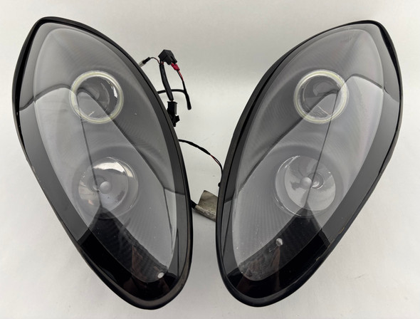 2005-2006 Lotus Elise Exige Modified Headlights w/ Projectors / LED Halo DRL / Carbon Fiber Housing /   LEL02
