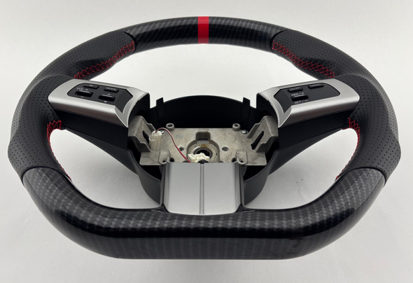 2006-2008 Mazda Mx5 Miata Cipher Modified Steering Wheel w/ HydroCarbon / Red Stitching /   NC107