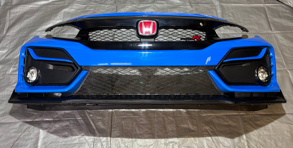 2020-2021 FK8 Honda Civic Type R Front Bumper Cover w/ Grilles / Fits 2017-2019 / Boost Blue Pearl  TR107