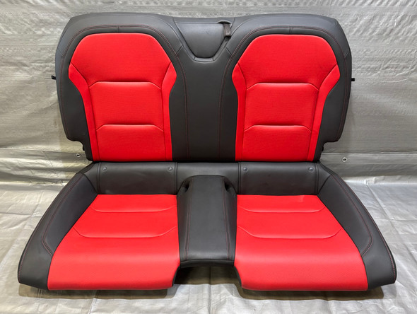 2016-2021 Chevrolet Camaro 2SS Coupe Black / Red Leather Rear Seat Set /   CM003