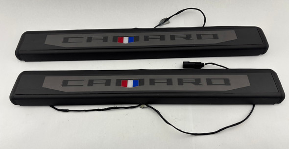 2016-2024 Chevrolet Camaro Coupe Illuminated Door Sill Trim Panels / Pair /   CM003