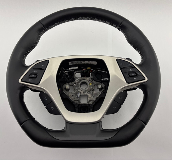 2015-2017 Chevrolet C7 Corvette Black Leather Flat Bottom Steering Wheel / Manual /   C7008
